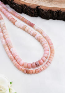 โอปอลสีชมพูธรรมชาติ ลูกปัดเรียบหรู สำหรับทำเครื่องประดับชั้นดี - Product Image 2