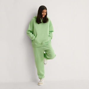 Sweat à capuche surdimensionné 100% coton pour femmes poids lourd Streetwear mode pull Premium polaire broderie personnalisée sweats à capuche pour femmes - Product Image 4