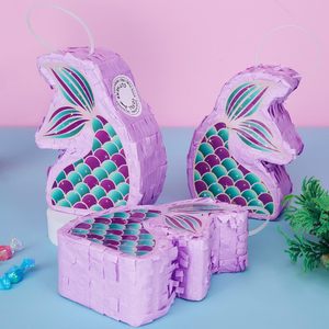 3 Mini Piñatas de Sirena para Niñas, Decoraciones de Fiesta de Sirenas Bajo el <span class=keywords><strong>Mar</strong></span>, Centro de Mesa de <span class=keywords><strong>Sirenita</strong></span>, Pequeña Piñata Colgante - Product Image 1