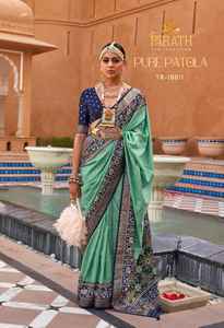 Saree imprimé patola en soie douce par FabZone - Product Image 2