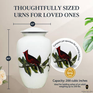 โกศบรรจุอัฐิรูปนกฮัมมิงเบิร์ดสีแดง สไตล์อเมริกัน ขนาด 220 คิวบิกอินช์ เป็นมิตรกับสิ่งแวดล้อม ทนทาน ดีไซน์ปรับแต่งได้ - Product Image 3