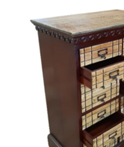 Muebles de salón de diseño moderno con forma de rectángulo de madera de teca de 16 cajones de la mejor calidad para hoteles, apartamentos, escuelas - Product Image 3
