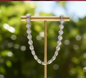 Premium American Diamond Cz Bracelet Blanc Rhodium Polonais Designer Full Stone Bijoux Cadeau Parfait pour les femmes - Product Image 2