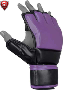 ถุงมือ MMA แบบครึ่งนิ้ว SUMROOS หนัง PU สำหรับฝึกซ้อมและต่อยมวย ปรับระดับได้ด้วยสายรัดข้อมือแบบ Hook and Loop สำหรับทุกเพศ เหมาะสำหรับศิลปะการต่อสู้ - Product Image 5
