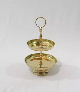 Soporte de pastel ovalado de lujo de Metal para decoración de bodas y suministros para fiestas venta al por mayor soporte de pastel de 3 niveles por Decor IMPEX - Product Image 2