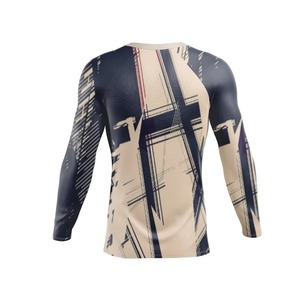 Custom Wholesale Men High Elasticity <b>Compression</b> Exercise <b>Shirt</b> Quick Dry Moisture Wicking Workout & Outdoor Sports Rash Guard - Product Image 2