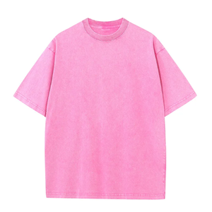 Camisetas de algodón 100% de peso pesado, camiseta de lavado ácido en blanco suelta de secado rápido, camiseta personalizada Vintage de gran tamaño para hombres - Product Image 2