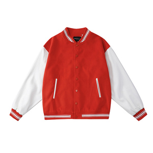 Automne mode bomber veste hommes à manches longues haute qualité laine corps unisexe basket-ball veste varsity veste - Product Image 3