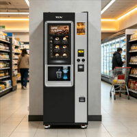 Distributeur automatique de café chaud fraîchement moulu TCN personnalisé et pratique, fournisseur pour centre commercial d'aéroport intérieur d'affaires