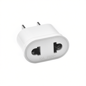 White <b>Universal</b> US to EU AC 250V <b>Plug</b> <b>Adapter</b> for Travel - Product Image 2