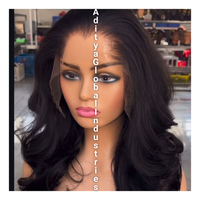 Pelucas frontales de encaje de cabello humano ondulado hinchable Onda del cuerpo 13x4 HD Largo transparente para mujer negra Proveedor al por mayor