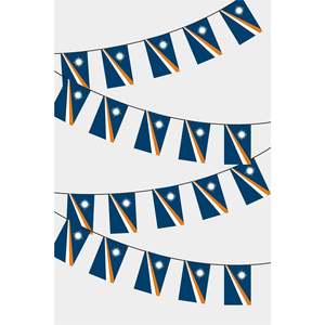 Party <b>Banners</b> Marshall Islands Rectangular Flag Bunting - Product Image 1