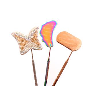 Vente en gros de miroirs de cils professionnels miroir de contrôle de cils en forme de papillon en acier inoxydable de marque privée avec poignée - Product Image 1