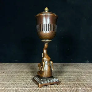 Decorative New Designer Best Selling Religious Golden Luxury Brass Small Incense Burner Natural Durable Available Competitive - Product Image 3