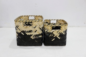 Artex Dong Thap usine fait à la main écologique minimaliste carré lait maternel sac de rangement ensemble 2 trous poignées mélanger la couleur pour la maison - Product Image 3