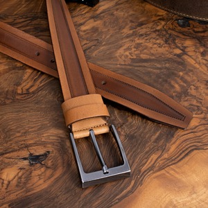 Cinturón Profesional de Cuero Genuino Premium para Hombre, Hebilla Duradera, Ajuste Cómodo y Elegante para Uso Diario en Negocios, Color Personalizado - Product Image 6