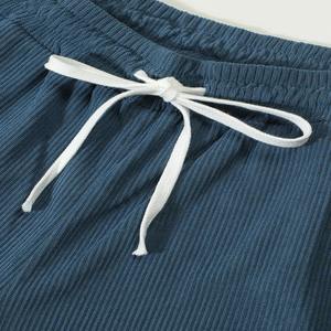 กางเกงขายาวผู้ชายทรงตรงสไตล์คาร์โก้ เอวยางยืด มีหลายกระเป๋า เหมาะสำหรับฤดูใบไม้ร่วงและฤดูหนาว สวมใส่สบาย ใช้งานได้หลากหลาย - Product Image 2