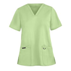 Women Scrub Uniform 4 Way Stretch <b>Tunic</b> Elastic Waist Jogger Pant Nurse Custom Logo Medical Hospital Wholesale Price Scrub Set - Product Image 1