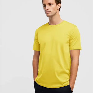 Vente en gros de t-shirts en coton pour hommes, col rond, basiques, personnalisables - Product Image 2