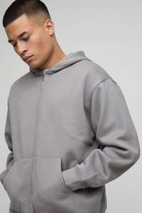 Sudaderas con Capucha de Forro Polar Teñido Liso de Invierno, 100% Algodón, Corte Regular Premium, Impresas con Transferencia de Calor con Fuente Artística Personalizada del Fabricante - Product Image 3