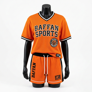 Conjunto Deportivo Premium de Malla de Poliéster Transpirable, con Paneles de Rayas en Naranja, Negro y Blanco, Sublimación Personalizada, Uniforme Deportivo para Mujer - Product Image 5