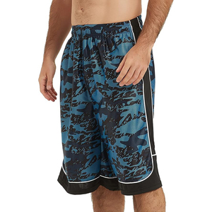 Venta al por mayor de ropa deportiva para hombre, pantalones cortos largos atléticos de dos tonos para baloncesto, pantalones cortos de secado rápido para gimnasio sublimados personalizados con bolsillos - Product Image 4