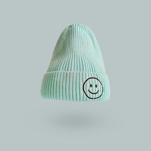 Gorro acrílico de algodón tejido personalizado a la moda de invierno 2024, gorro de calavera de diseñador en blanco impermeable con estampado de puntos altos, venta al por mayor - Product Image 5