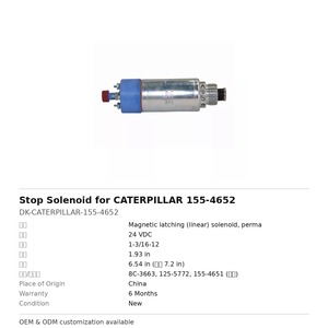 Solenoide de Parada compatible con CATERPILLAR 155-4652 - Product Image 2