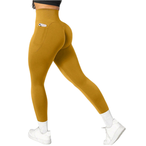 Leggings Deportivos de Cintura Alta con Logotipo Personalizado, Ecológicos, Tejidos con Materiales Reciclados, Transpirables, con Efecto Push-Up, para Yoga, Estilo Casual para Mujer - Product Image 2