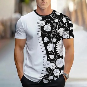 Camiseta con estampado 3D creativo con personalidad Simple para hombre, informal, holgada, de talla grande, cuello redondo, manga corta - Product Image 6
