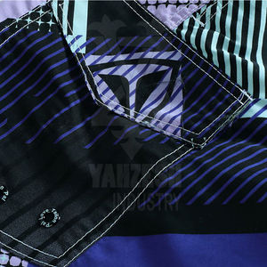 2023 hommes à la mode personnalisé toile Shorts chaud Street Wear motif solide Anti-rides respirant taille élastique décontracté uni teint - Product Image 4