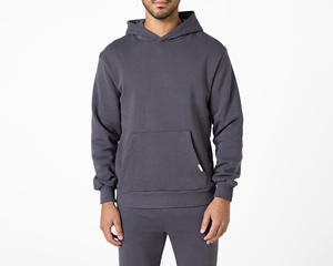 Chándales Deportivos para Hombre de Alta Calidad, Estilo Urbano, Lisos, Holgados, con Logotipo Personalizado, 100% Algodón, Color Sólido - Product Image 3