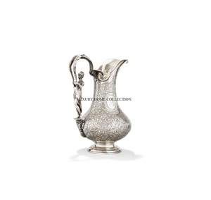 Handmade metal & glass fancy <b>drink</b> <b>jug</b> with intricate detailing and a glossy polished finished perfect for sophisticated decor - Product Image 2