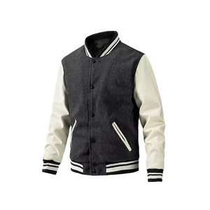 Nueva chaqueta de béisbol con bordado personalizado a la moda, chaqueta con letras de bajo precio personalizada a la venta - Product Image 1