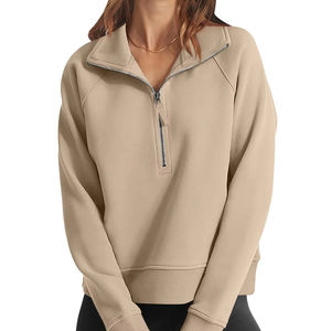 เสื้อสเวตเตอร์ลำลองแขนยาวของผู้หญิงเสื้อครอปท็อปเสื้อแจ๊กเก็ตมีฮู้ดระบายอากาศได้อบอุ่นมีโลโก้ด้านหน้าสไตล์สตรีทแวร์ - Product Image 1