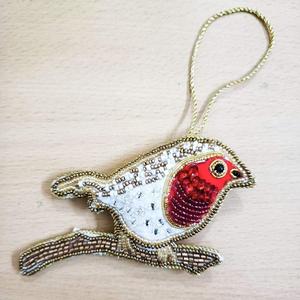 Adorno Colgante con Forma de Pájaro, Hecho a Mano en India, con Hilos Coloridos, Campanas y Plumas, para Decoración del Hogar, Bodas y Diwali - Product Image 3