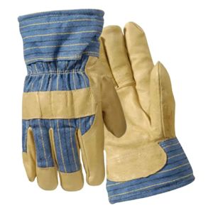 Guantes DE SEGURIDAD reflectantes canadienses de primera calidad Cuero de grano de búfalo Certificado CE 11 oz Anti-Vibración Antiestático Cómodo - Product Image 1