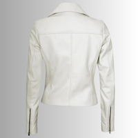 Nouvelle veste en cuir d'agneau pour femme, mode hiver, personnalisable, vente en gros, qualité supérieure, tricotée, respirante, col en V, unie