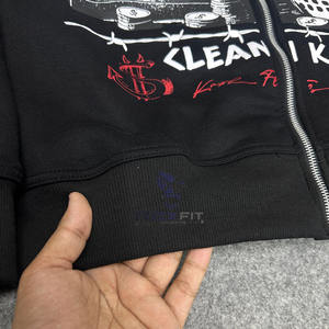 Sudadera con capucha con cremallera de diseño personalizado de fabricante profesional para hombres 100% algodón Venta directa de fábrica Precio barato más demandado - Product Image 5