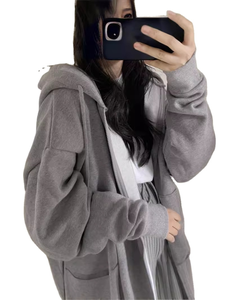 Nouveautés Sweats à capuche légers pour femmes avec épaule tombante et manches longues pour l'hiver Vêtements d'extérieur Logo avant inclus - Product Image 2