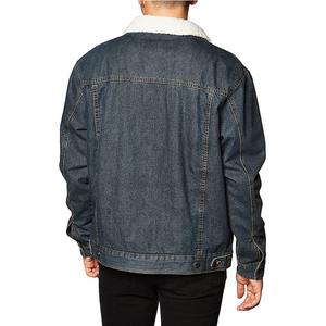 Chaqueta Vaquera Entallada para Hombre, Mangas de Cuero, Estilo de Botones Cubiertos de Alta Calidad, Cuello Alto, Frente de Lona, Ropa al por Mayor - Product Image 6