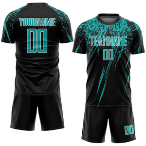 Uniforme de Fútbol para Hombre, Nuevo Modelo 2025, Corte Ajustado Personalizado, Cuello en V, Transpirable, Diseño Liso, Impresión Digital, 100% Poliéster - Product Image 1