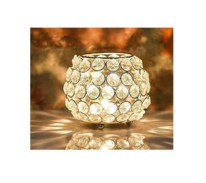 Acier inoxydable de couleur noire brillante pure plaqué avec des cristaux bougie votive pièce unique avec un design et une qualité extra premium - Product Image 5