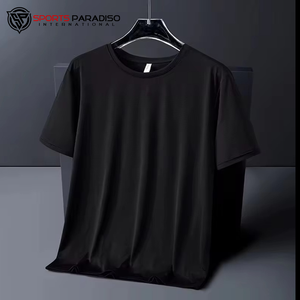 Camiseta lisa de algodón 100% para hombre de alta calidad personalizada del fabricante, camisetas de punto de talla grande, ajuste extragrande, tela de 300 gramos - Product Image 5