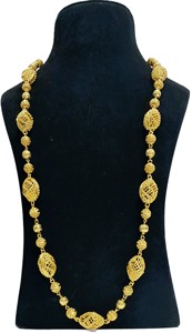 Dubai 24KT Chapado en oro Conjunto de joyas para mujer 4 GM Nuevo diseño clásico con collar de bola larga para cualquier ocasión Directo de fábrica - Product Image 2