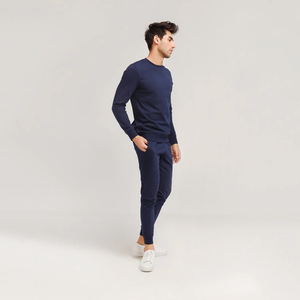 Ensemble de survêtement deux pièces en molleton 100 % coton de haute qualité, grande taille, personnalisé pour homme, avec sweat à capuche et strass unis - Product Image 5