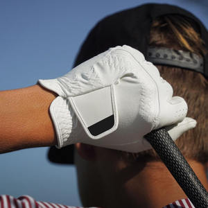 Guantes de golf blancos de tela suave antideslizantes profesionales para adultos al aire libre e interiores duraderos disponibles en cuero genuino - Product Image 4