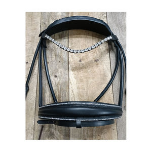 Brida de caballo de cuero ajustable Brida de caballo de cuero genuino al por mayor para la venta Brida de caballo hecha en fábrica - Product Image 2