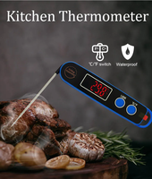 Termometer daging Digital baca instan, untuk memanggang memasak termometer tahan air Ultra cepat dapur makanan