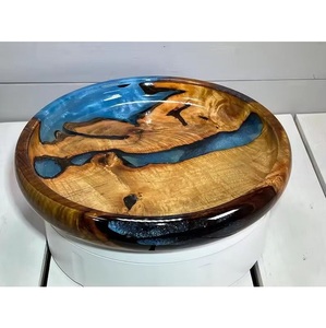 Tazones Redondos Grandes para Mezclar Ensaladas, de Madera y Resina Epoxi, Estilo Moderno y de Lujo, Venta al por Mayor - Product Image 5